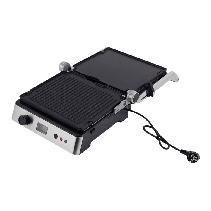 Quali standard relativi ai materiali adatti agli alimenti devono soddisfare i componenti di una griglia a contatto elettrica?